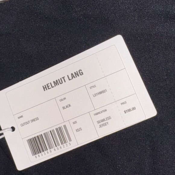 NWT HELMUT LANG black One Shoulder Seamless core CutOut Jersey Bodycon Dress - Picture 7 of 9